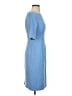 Eliza J Solid Blue Casual Dress Size 4 - photo 4