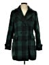 Allegra K 100% Polyester Plaid Green Coat Size L - photo 1