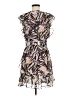 Bar III 100% Polyester Print Brown Cocktail Dress Size 8 - photo 2