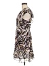 Bar III 100% Polyester Print Brown Cocktail Dress Size 8 - photo 5