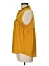 Ann Taylor LOFT 100% Polyester Yellow Sleeveless Blouse Size L - photo 5