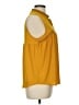 Ann Taylor LOFT 100% Polyester Yellow Sleeveless Blouse Size L - photo 4