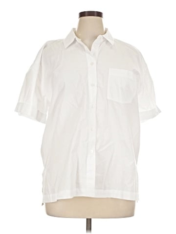 Madewell Signature Poplin Short-Sleeve Button-Down Shirt (view 1)