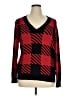 Roz & Ali Plaid Red Pullover Sweater Size XL - photo 1