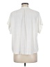 Point Sur 100% Viscose Ivory Short Sleeve Blouse Size M - photo 2
