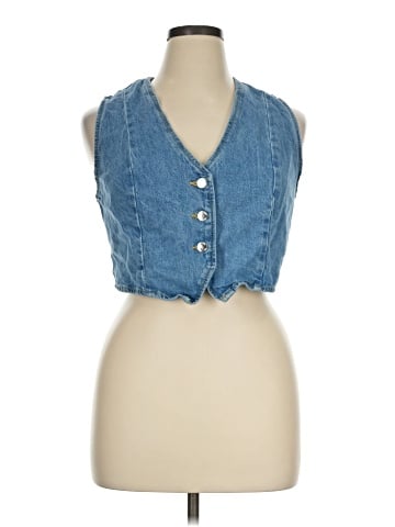 Zara Denim Vest (view 1)