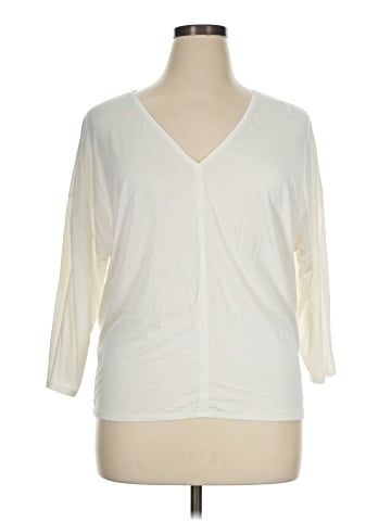 White House Black Market 3/4 Sleeve T-Shirt (view 1)