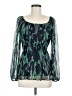 BCBGMAXAZRIA 100% Silk Green Long Sleeve Blouse Size M - photo 1
