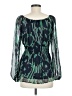 BCBGMAXAZRIA 100% Silk Green Long Sleeve Blouse Size M - photo 2