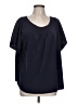 Anthropologie 100% Polyester Blue Short Sleeve Blouse Size 12 - photo 1