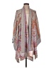 BCBGMAXAZRIA 100% Polyester Aztec Or Tribal Print Multi Color Gray Poncho Size Med - Lg - photo 1