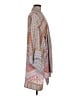 BCBGMAXAZRIA 100% Polyester Aztec Or Tribal Print Multi Color Gray Poncho Size Med - Lg - photo 4