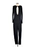 Ichi Solid Black Jumpsuit Size S - photo 2