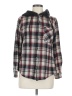 Eden & Olivia 100% Polyester Plaid Burgundy Brown Long Sleeve Blouse Size M - photo 1