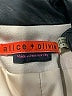 Alice + Olivia 100% Leather Color Block Tan Ivory Blazer Size 8 - photo 6
