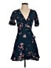 Lulus 100% Viscose Floral Blue Casual Dress Size XS - photo 1