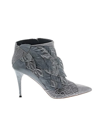 Chloé Leather Embossed and Suede Ankle Boots (view 1)