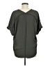 Lush 100% Polyester Gray Short Sleeve Blouse Size M - photo 2
