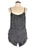 Angie 100% Rayon Solid Gray Romper Size L - photo 1