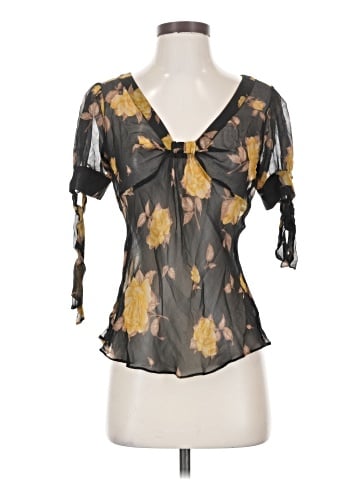 Odille Short Sleeve Silk Top (view 1)