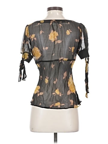 Odille Short Sleeve Silk Top (view 2)
