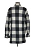 Lands' End 100% Polyester Checkered-gingham Gray Coat Size M - photo 2