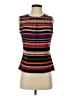 Calvin Klein Stripes Purple Sleeveless Blouse Size XS - photo 1