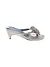 Donald J Pliner Silver Heels Size 7 - photo 1
