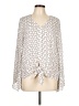 Karen Kane 100% Polyester Polka Dots Ivory Long Sleeve Blouse Size L - photo 1