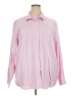 Talbots 100% Cotton Stripes Pink Long Sleeve Button-Down Shirt Size 22 - photo 1