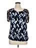 Jennifer Lopez Blue Short Sleeve Blouse Size XL - photo 1