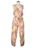 Entro Color Block Pink Jumpsuit Size L - photo 1