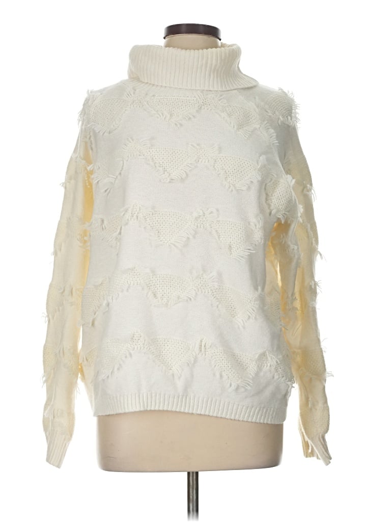 Pre-owned Vince Camuto Pullover Sweater In Ivory