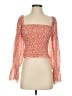 Lucy Paris 100% Polyester Orange 3/4 Sleeve Blouse Size XS - photo 1