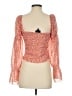 Lucy Paris 100% Polyester Orange 3/4 Sleeve Blouse Size XS - photo 2