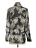 Theory 100% Silk Print Gray Long Sleeve Silk Top Size S - photo 2