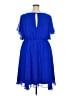 Torrid 100% Polyester Solid Blue Casual Dress Size 3X Plus (3) - photo 2