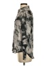 Theory 100% Silk Print Gray Long Sleeve Silk Top Size S - photo 5