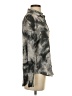 Theory 100% Silk Print Gray Long Sleeve Silk Top Size S - photo 4