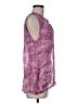 L'Agence 100% Silk Animal Print Purple Pink Sleeveless Silk Top Size 6 - photo 4