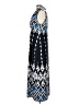 Chico's 100% Polyester Aztec Or Tribal Print Blue Casual Dress Size Lg (2) - photo 5