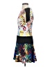 BCBGMAXAZRIA 100% Polyester Graphic Black Casual Dress Size 2 - photo 5
