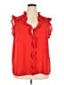 ELOQUII 100% Polyester Red Sleeveless Blouse Size 22 Plus - photo 1