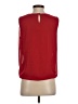 Calvin Klein 100% Polyester Red Sleeveless Blouse Size S - photo 2