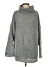 Free People Tweed Gray Turtleneck Sweater Size XS - photo 1