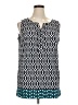 Croft & Barrow 100% Polyester Blue Sleeveless Blouse Size XL - photo 1