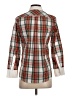 Classic 100% Cotton Plaid Red Long Sleeve Button-Down Shirt Size 2 - photo 2
