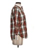 Classic 100% Cotton Plaid Red Long Sleeve Button-Down Shirt Size 2 - photo 4
