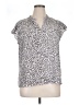 Nine West 100% Polyester Animal Print Silver Sleeveless Blouse Size XL - photo 1
