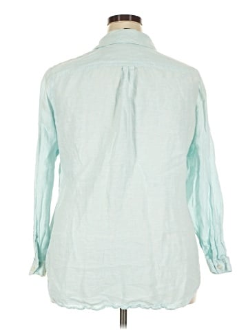 Lord & Taylor 3/4 Sleeve Button-Down Shirt (view 2)